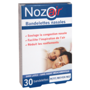 Nozoair bandelette nasale petit/moyen nez bte 30