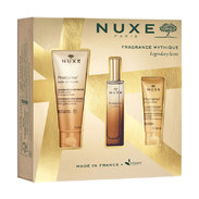 Nuxe Coffret Fragance Mythique Prodigieux Parfum + Huile de Douche + Lait Parfumé, 30 ml + 100 ml + 30 ml