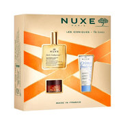  Nuxe Coffret Les Iconiques Huile Prodigieuse + Crème Fraîche De Beauté 3-en-1 + Rêve de Miel Baume Lèvres Ultra-Nourrissant, 50ml + 30ml + 15g