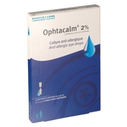 Ophtacalm 2 %, 10 flacons unidoses de 0,35 ml de collyre