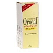 Orocal vitamine d3 500 mg/200 ui, 180 comprimés à sucer