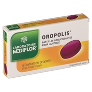 Médiflor compléments alimentaires oropolis pastilles fruits rouges  x 20