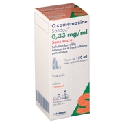 Oxomemazine sandoz 0,33 mg/ml sans sucre, flacon de 150 ml de solution buvable