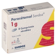 Paracetamol sandoz 1 g, 8 comprimés sécables