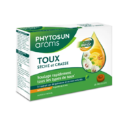 Phytosun Arôms Pastilles Toux Sèche et Grasse Arôme Orange, 20 pastilles