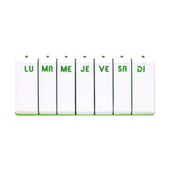 Pilbox Tempo pilulier hebdomadaire vert