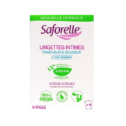 Saforelle Lingettes Fraicheur Biodégradables, Boite de 10