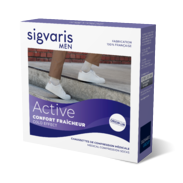 SIGVARIS HOMME CLASSE 2 ACTIV CONFORT FRAICHEUR CHAUSSETTES ML ECRU