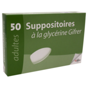 Suppositoire a la glycerine gifrer adultes, 50 suppositoires