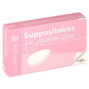 Suppositoire a la glycerine gifrer nourrissons, 10 suppositoires