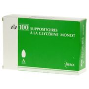 Suppositoires a la glycerine monot adultes, 100 suppositoires