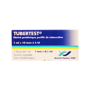 Tubertest, 1 flacon en verre de 10 doses de solution injectable