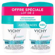 Vichy Deodorant Antitranspirant Bille 48h, 2 x 50 ml