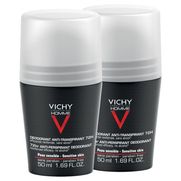 Vichy homme deodorant antitranspir bille, 2 x 50 ml