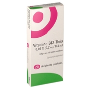 Vitamine b12 thea 0,05 % (0,2 mg/0,4 ml), 20 flacons unidoses de 0,4 ml de collyre