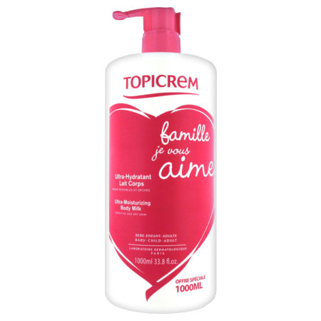 Topicrem emulsion ultra hydratante corps, 1 l d'émulsion fluide pour application locale