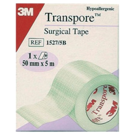 Transpore sparadrap microperfore 5 m x 5 cm