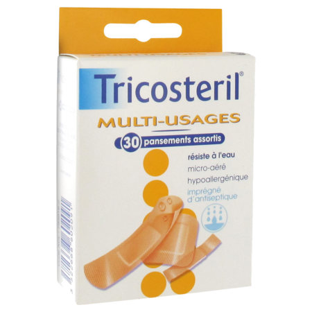 Tricosteril multiusages pansement predecoupe, x 30