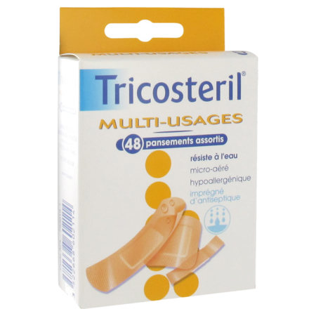 Tricosteril multiusages pansement predecoupe, x 48