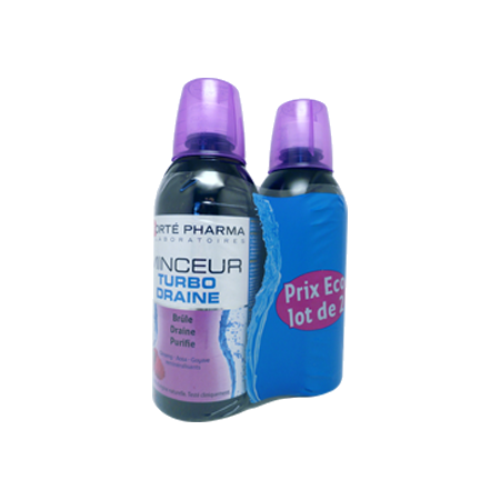 Turbodraine minceur framboise, 2x 500 ml de solution buvable