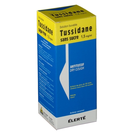 Tussidane 1,5 mg/ml sans sucre, flacon de 250 ml de solution buvable