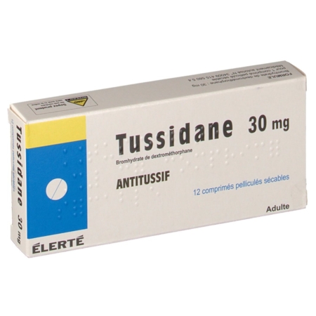 Tussidane 30 mg, 12 comprimés pelliculés sécables