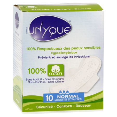 Unyque serviettes hygièniques extra-fines, 10 pièces 