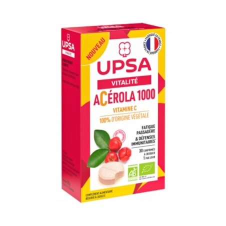 UPSA Acerola 1000 Bio, 30 Comprimés à croquer