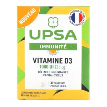 Upsa Immunité Vitamine D3 1000 UI, 30 comprimés
