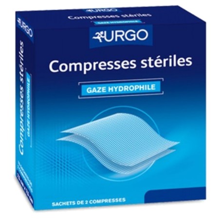 Urgo compresse gaze 10 cm x 10 cm, 2 x 10