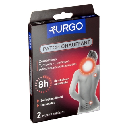 Urgo patch chauffant decontractant, x 2