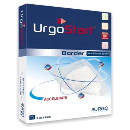 Urgostart Border Pansement 8 x 8cm, Boite de 16 Pansements