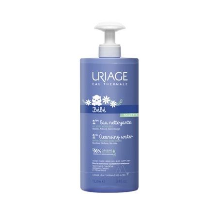 Uriage Bébé 1ère Eau Nettoyante sans Rinçage, 1 L