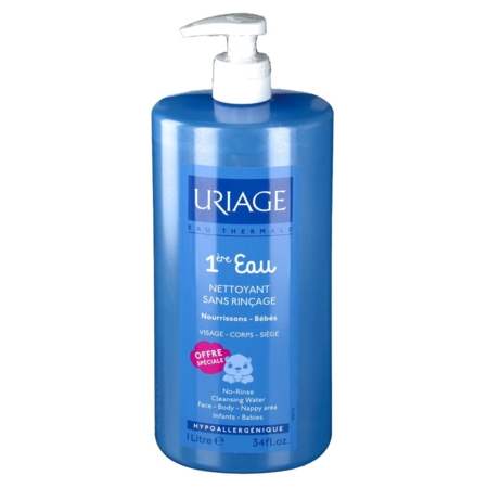 Uriage bébés 1ère eau nettoyant sans rinçage 500ml