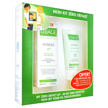 Uriage hyseac k 18 creme 40ml + gel nett 50ml off