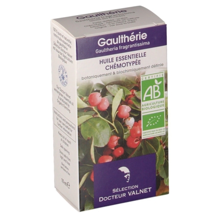 Valnet he gaultherie bio, 10 ml d'huile essentielle