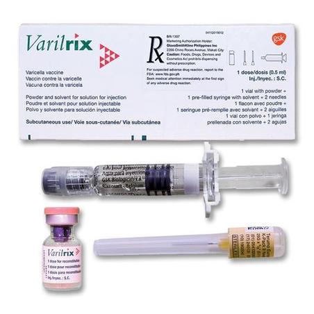 Varilrix, flacon de poudre injectable et seringue préremplie de 0,5 ml de solvant