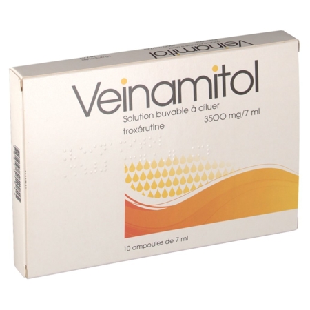 Veinamitol 3500 mg/7ml solution buvable, 10 ampoules
