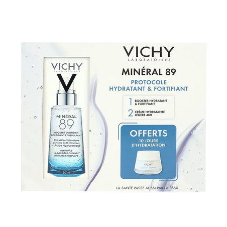 Vichy Coffret Minéral 89 Booster Quotidien + Aqualia Thermal Crème Offerte, 50 ml