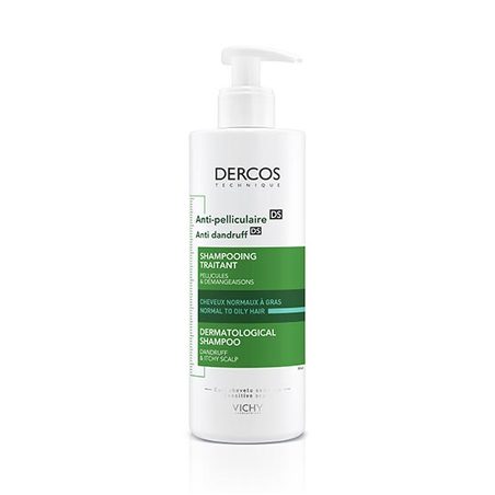 Vichy Dercos Technique Anti-Dandruff DS Shampooing Démêlant Traitant 2-en-1, 400 ml