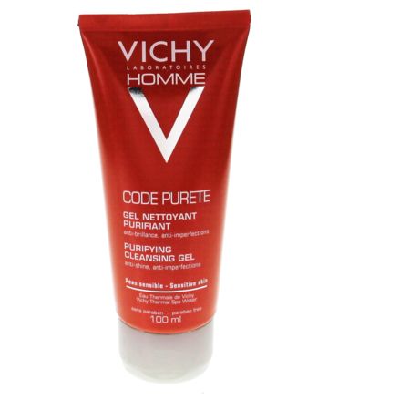 Vichy homme code purete nettoyant, 100 ml de savon liquide