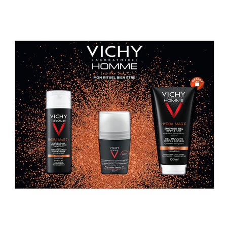 Vichy Homme Coffret Hydramag + Déo + Gél Douche