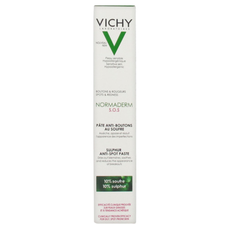 Vichy Normaderm S.O.S Pâte Anti-Boutons au Souffre, 20 ml