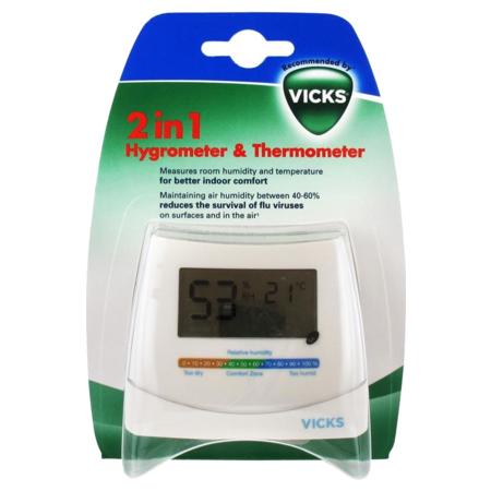 Vicks hygromètre et thermomètre 2 en 1