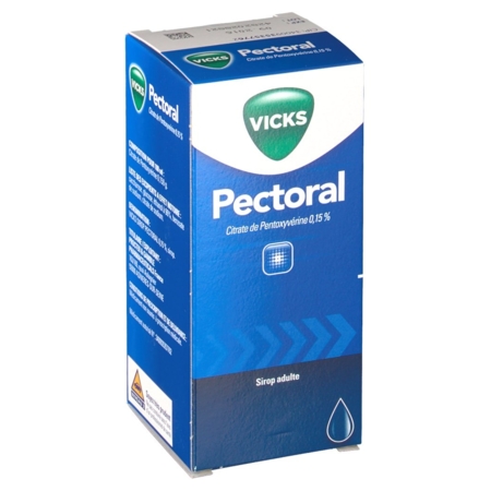 Vicks sirop pectoral 0,15 %, flacon de 150 ml de sirop