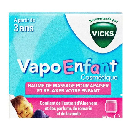 Vicks VapoEnfant Baume de Massage, Pot de 50 g