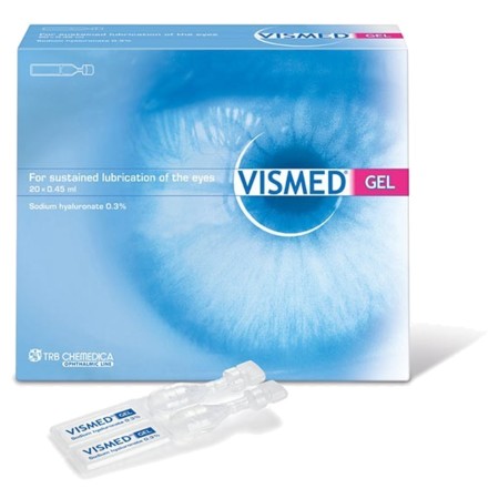 Vismed gel ocul lubr unid bt20