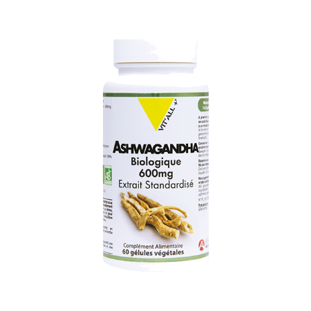 Vit'all+ ashwagandha 600 mg ginseng indien anti-stress, 60 gélules