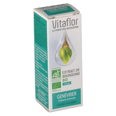 Vitaflor bio extr bourgeon genevrier gouttes, 15 ml