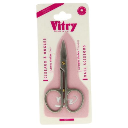 Vitry accessoires manucure ciseaux à ongles inox droites